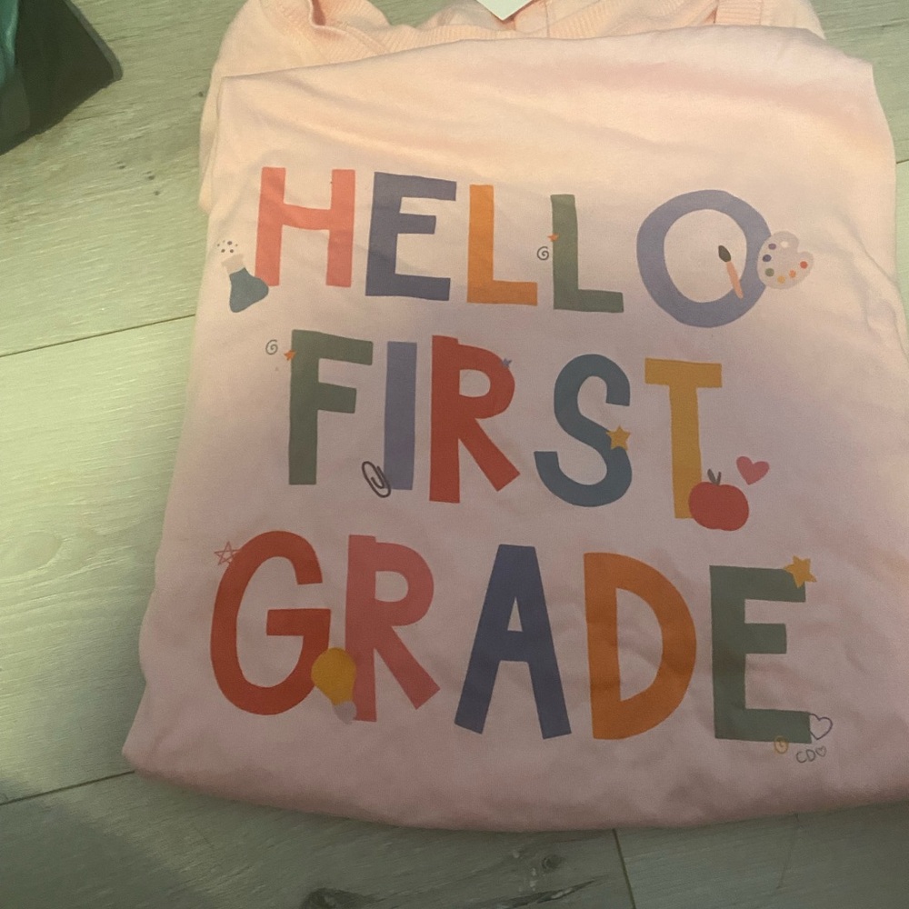 Pink Graphic Tee - Hello First Grade